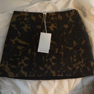 *NWT* Cos Double Faced Wool Jacquard Print Mini Skirt